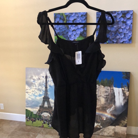 TORRID Georgette Ruffle Surplice Tank Top 👠 US M/L Torrid 00 - Picture 2 of 16